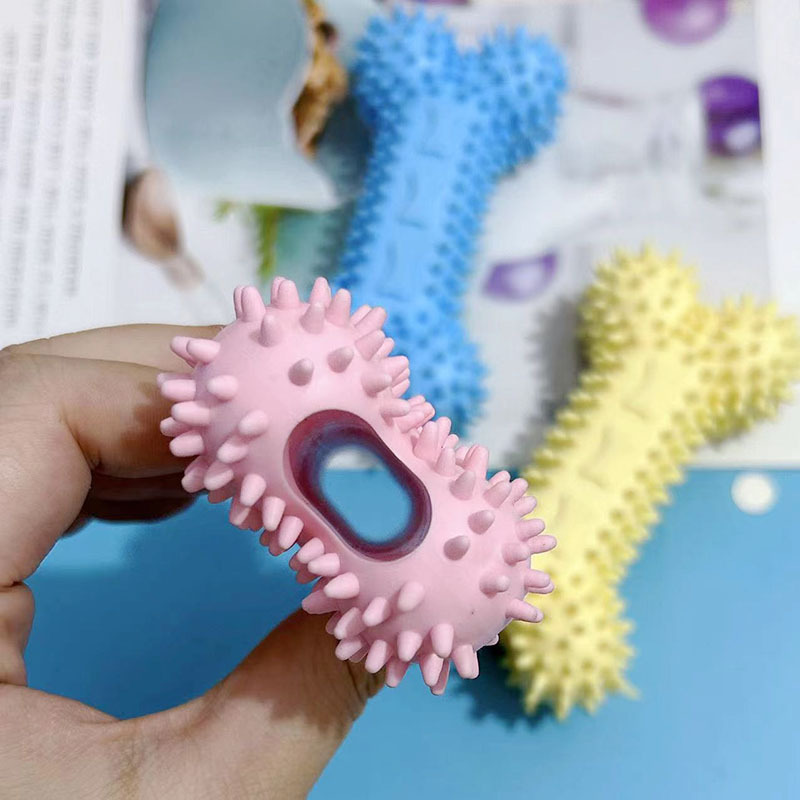 Juguetes para perros TPR con huesos picantes juguetes de mordida juguetes de goma resistentes al desgaste juguetes de entrenamiento de dientes para perros