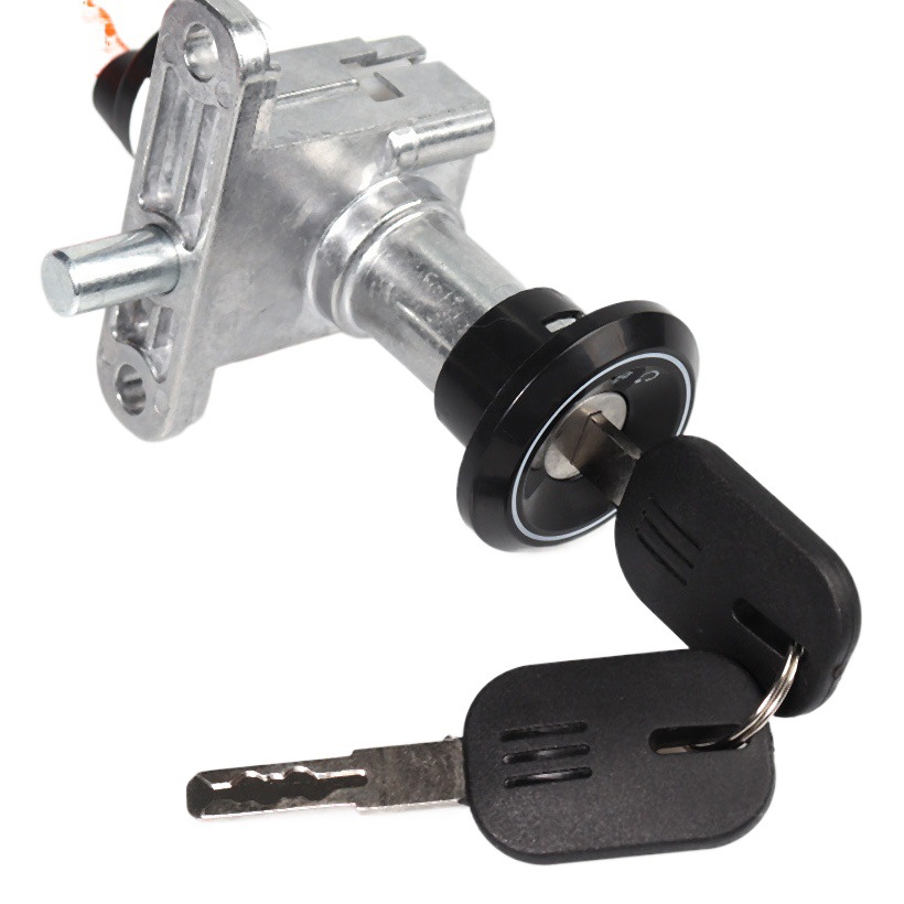 Qiaoge electric car curved slot key electric door lock is suitable for Taiwan Bell Yadi battery car power lock two-wire wholesale
