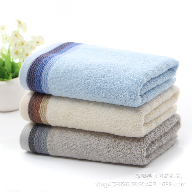 Factory wholesale bamboo fiber towel wave nose broken file thickened household Soft adult face towel custom logo