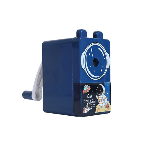 Student cartoon pencil sharpener hand-cranked automatic lead pencil sharpener labor-saving single hole pencil sharpener stationery prizes wholesale