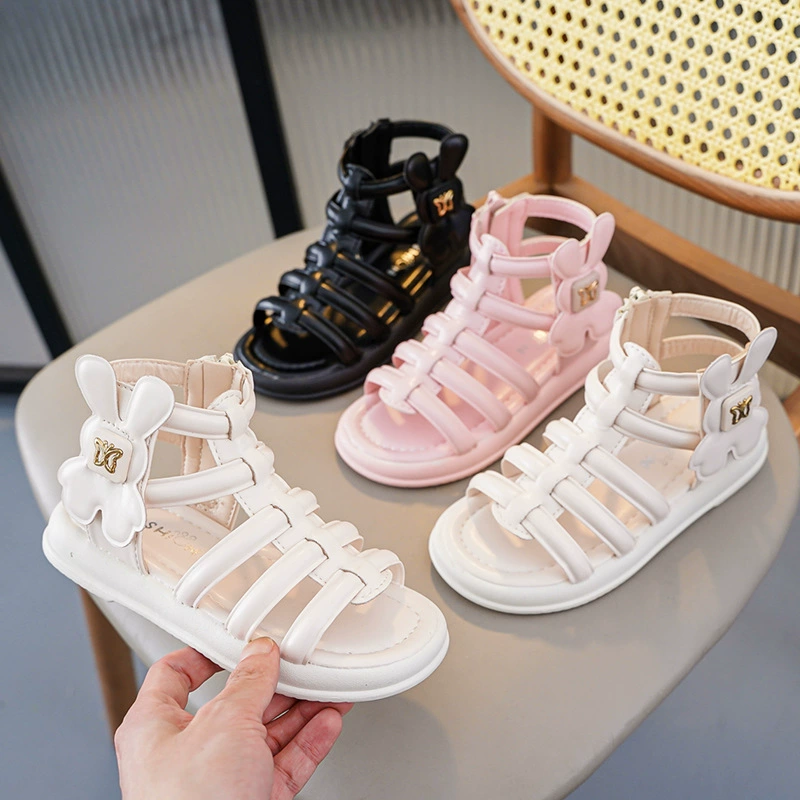 Сандалии для девочек Лето 2025 новая обувь принцессы на мягкой подошве