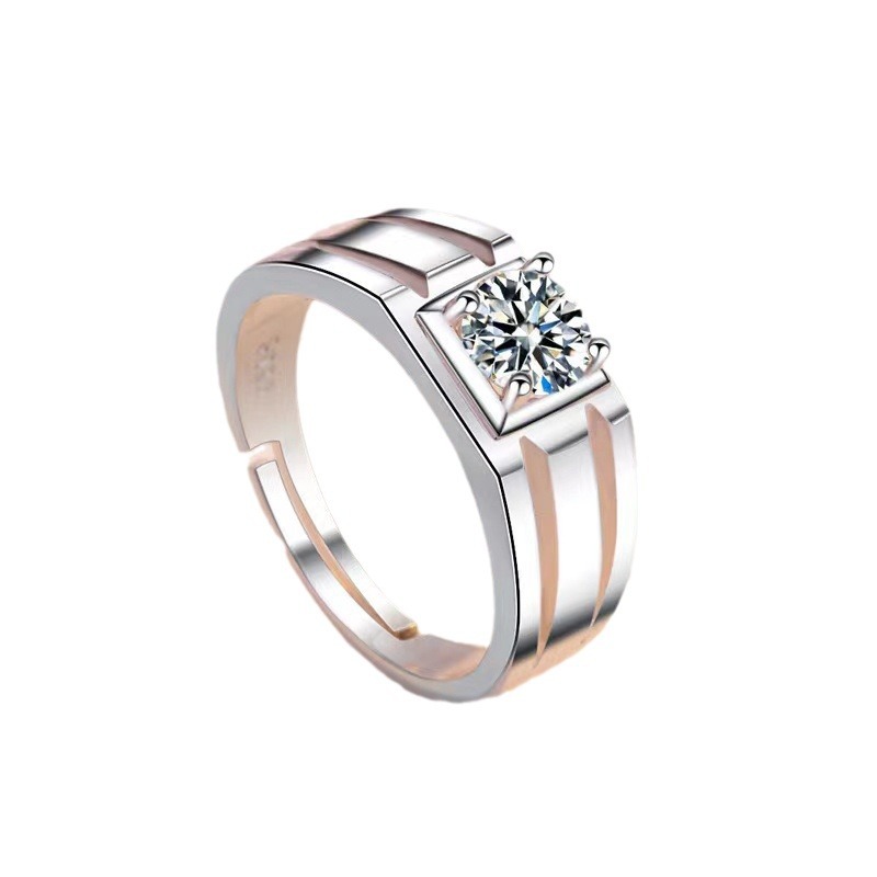 Paarringe, Diamantringe für Männer und Frauen, offene Eheringe mit simuliertem Zirkon, vergoldete Herrenringe, Herrenringe_voghion.com