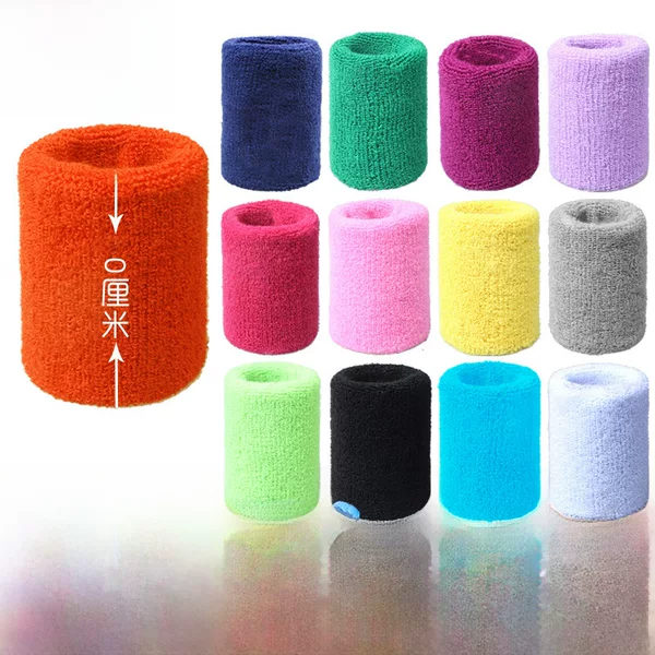 Towel wrist sports sweat-absorbent polyester cotton basketball badminton wrist manufacturers can logo wholesale 10cm long
