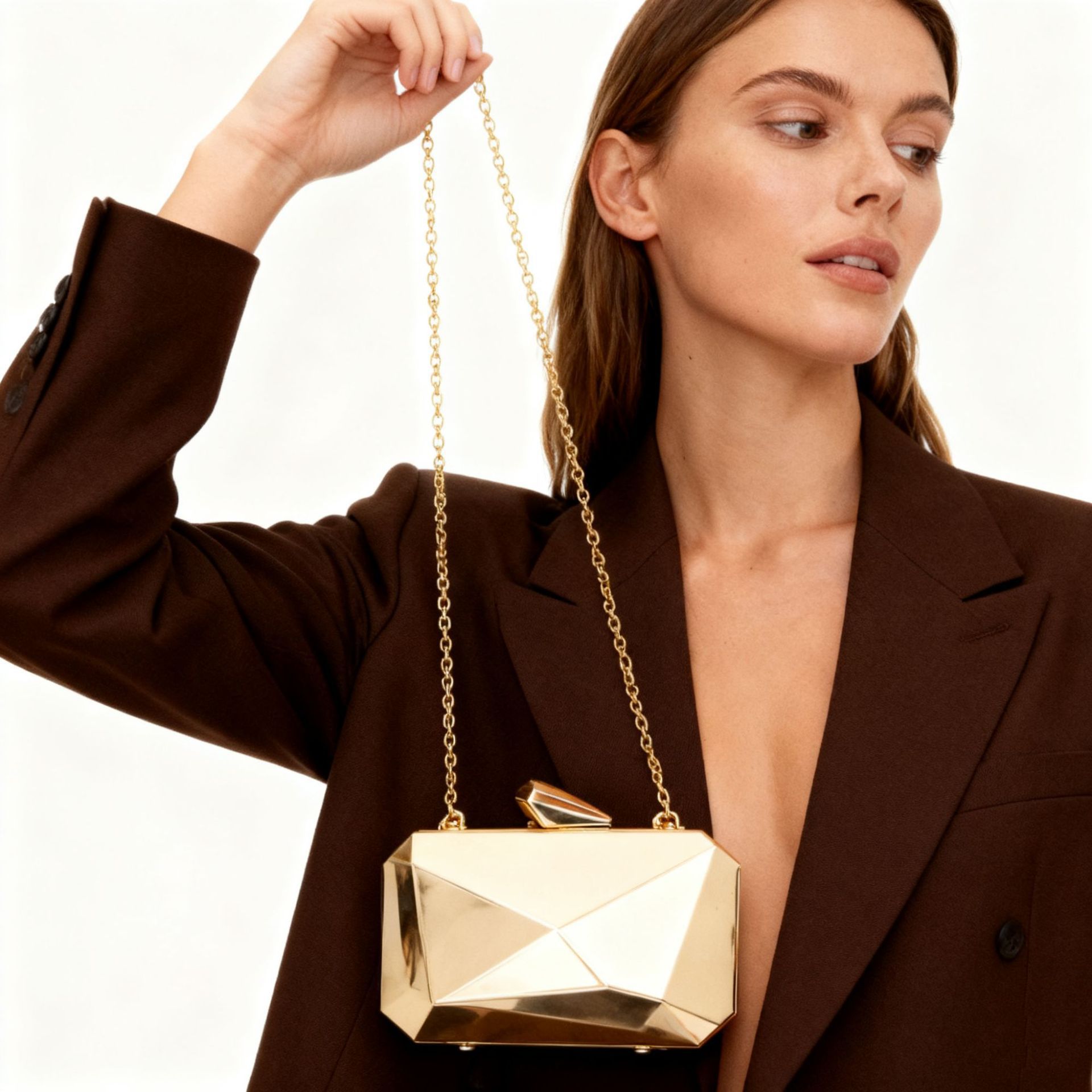 Nueva bolsa de cena de damas transfronterizas caja brillante bolsa de cena de fiesta bolsa acrílica de lujo ligera