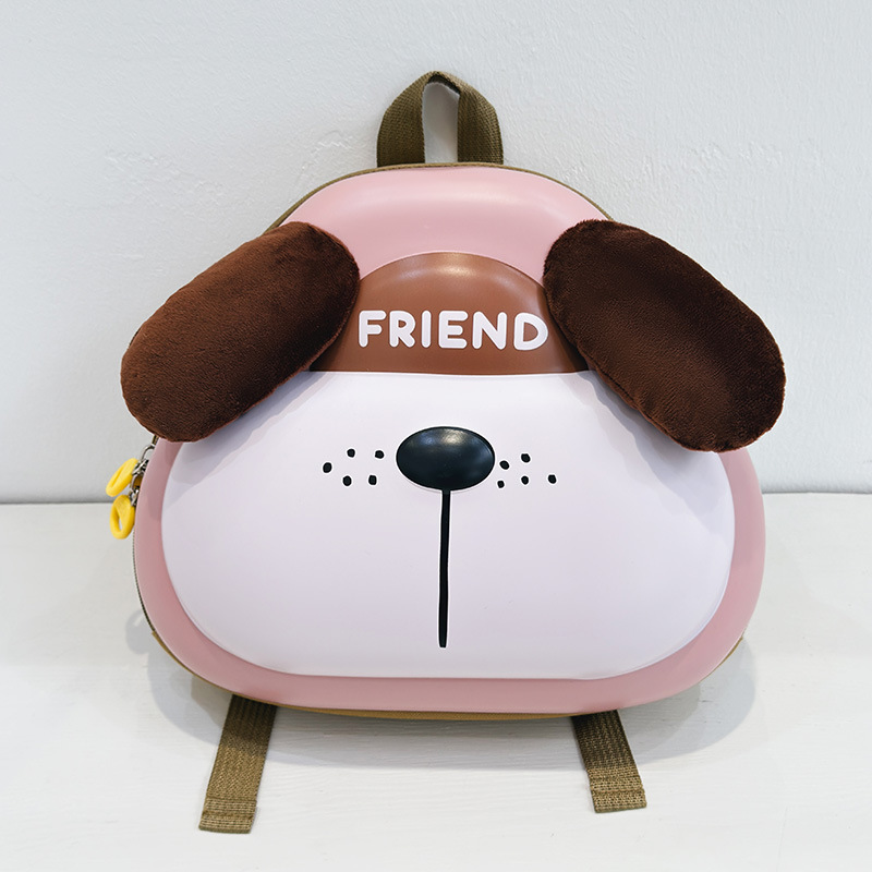 Jardín de infantes mochila de bebé peluche lindo orejas grandes perros niñas y niñas mochila portátil de cáscara de huevo mochila infantil