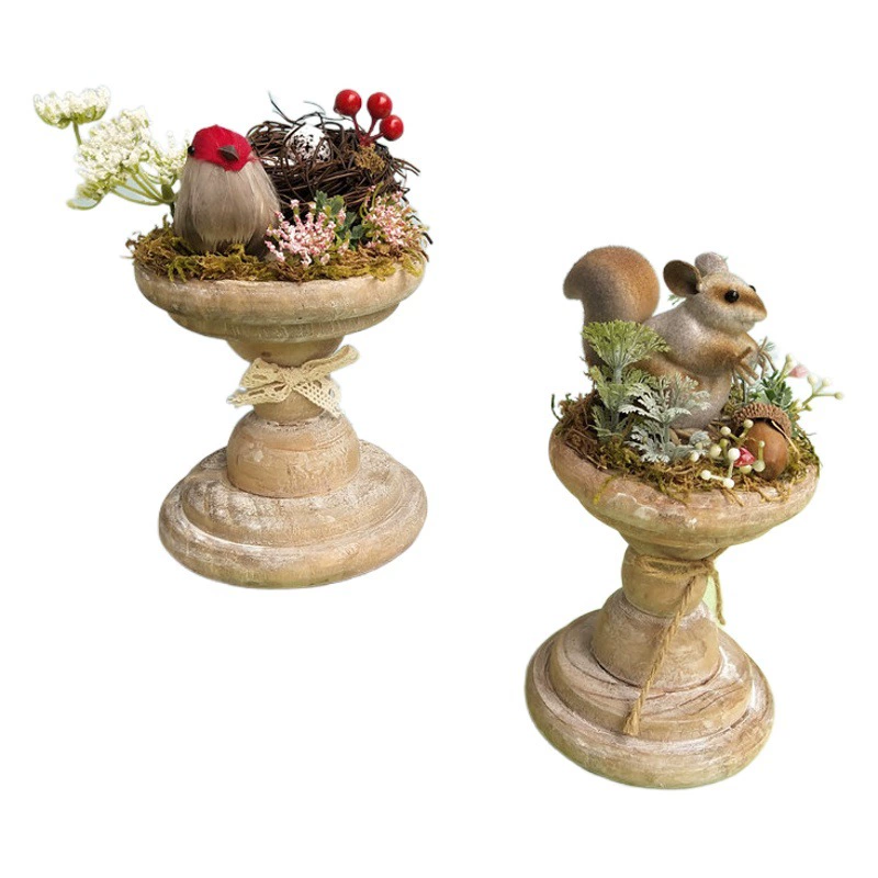 Деревянный пень гриб настольные украшения детский сад украшения Мори сад вилла двор завод угол открытая композиция