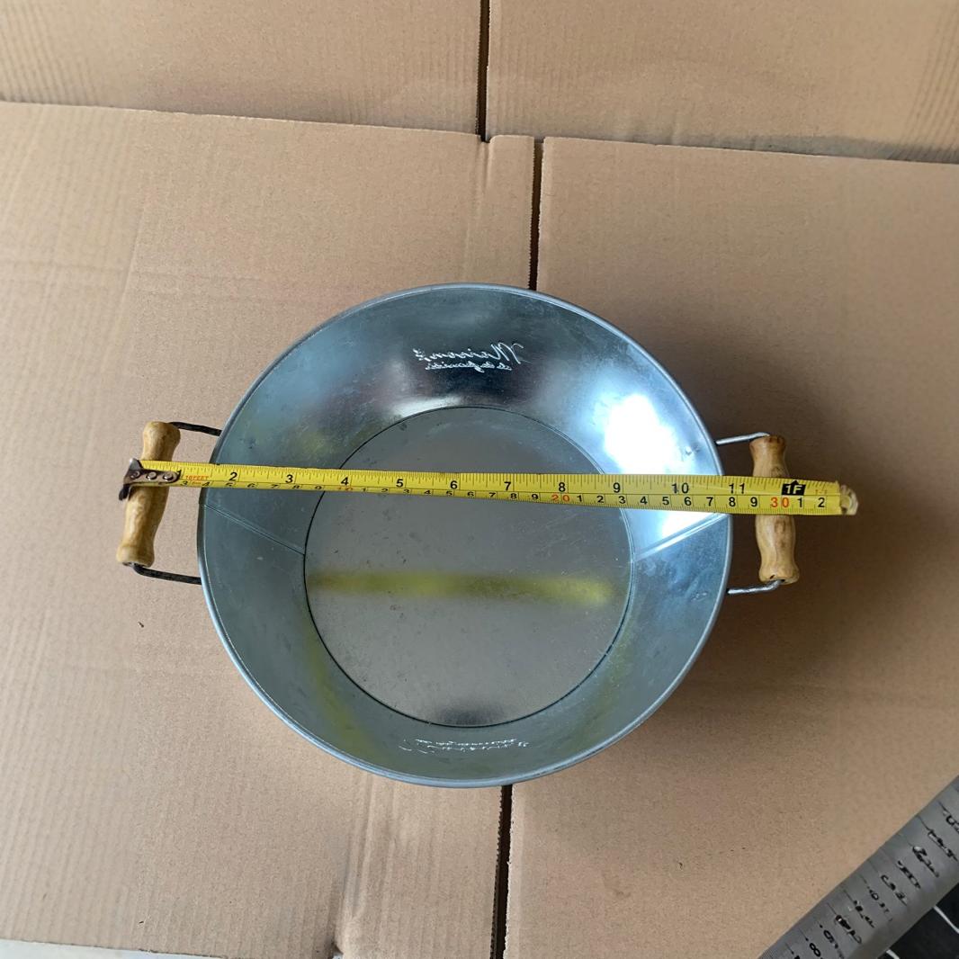 超大尺寸加厚镀锌板铁皮桶双耳大铁盆金属酒吧果汁冰桶bucket