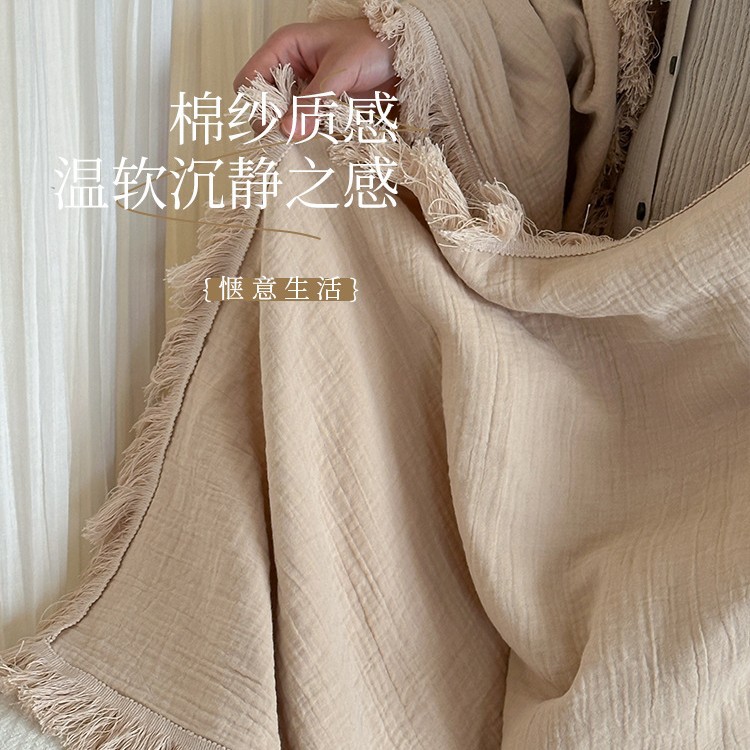 Mantón de gasa de cuatro capas de algodón, manta para sofá, manta para oficina de alta calidad, manta decorativa para siesta, sala de estar retro