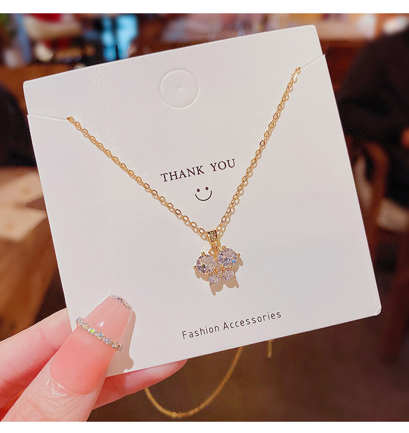 Zircon Pendant Titanium Steel butterfly Necklace for Women