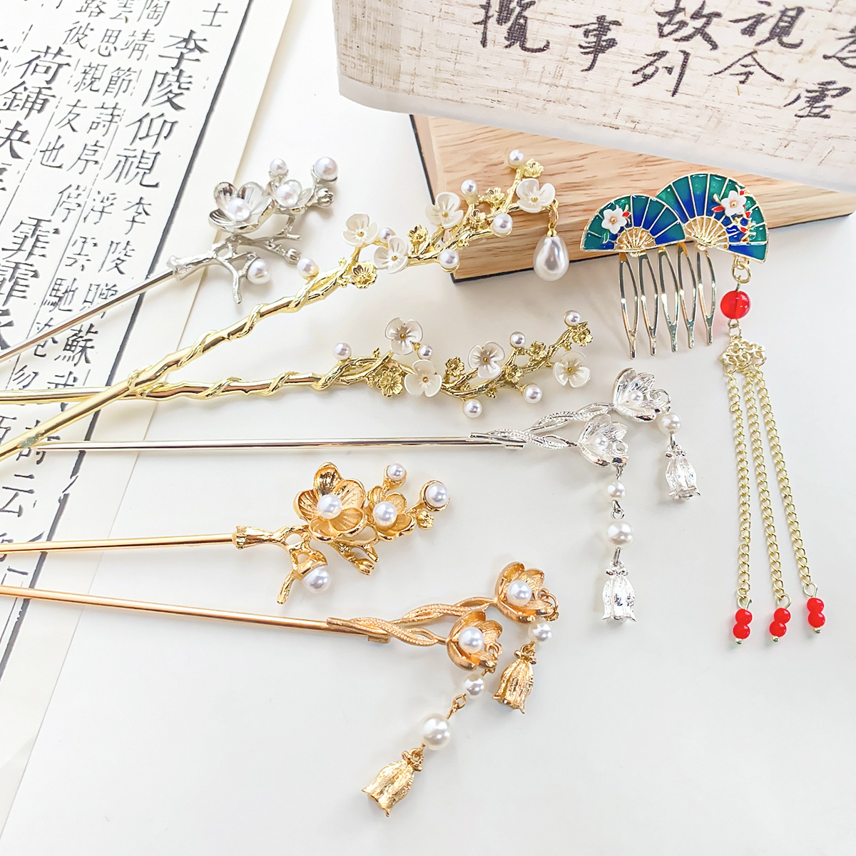 New Chinese style retro hairpin, temperament, cheongsam, Hanfu, rocking hairpin, high-end hairpin, hair accessories
