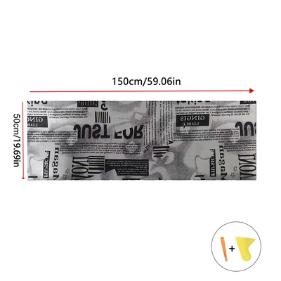 National Tide Brocade Embroidery Self-adhesive – Car interior film - white-newspaper
