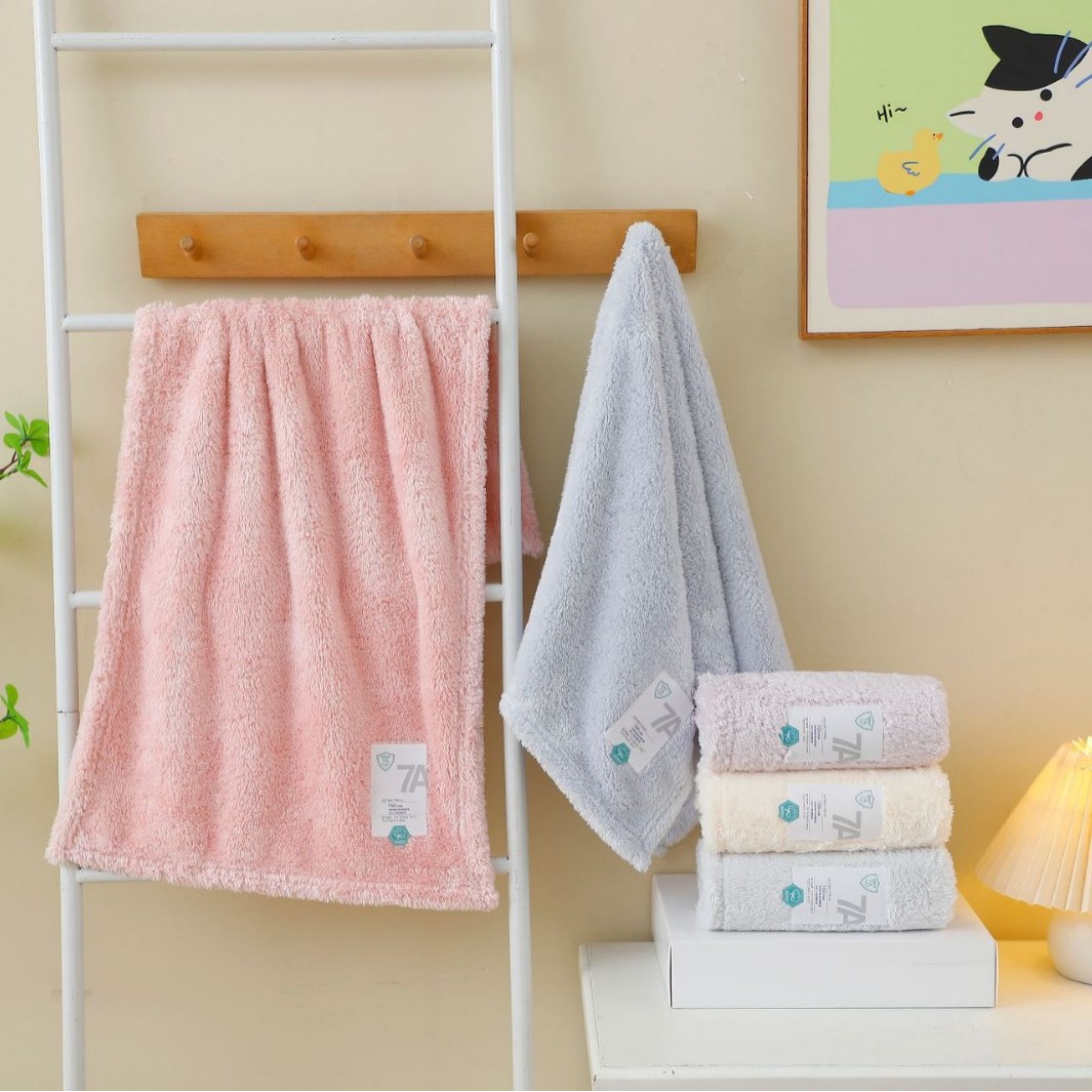 Yunfu7a antibacteriano para el hogar absorción de agua rápida secado suave para el hogar para aumentar el espesor de la piel coral toallas de peluche