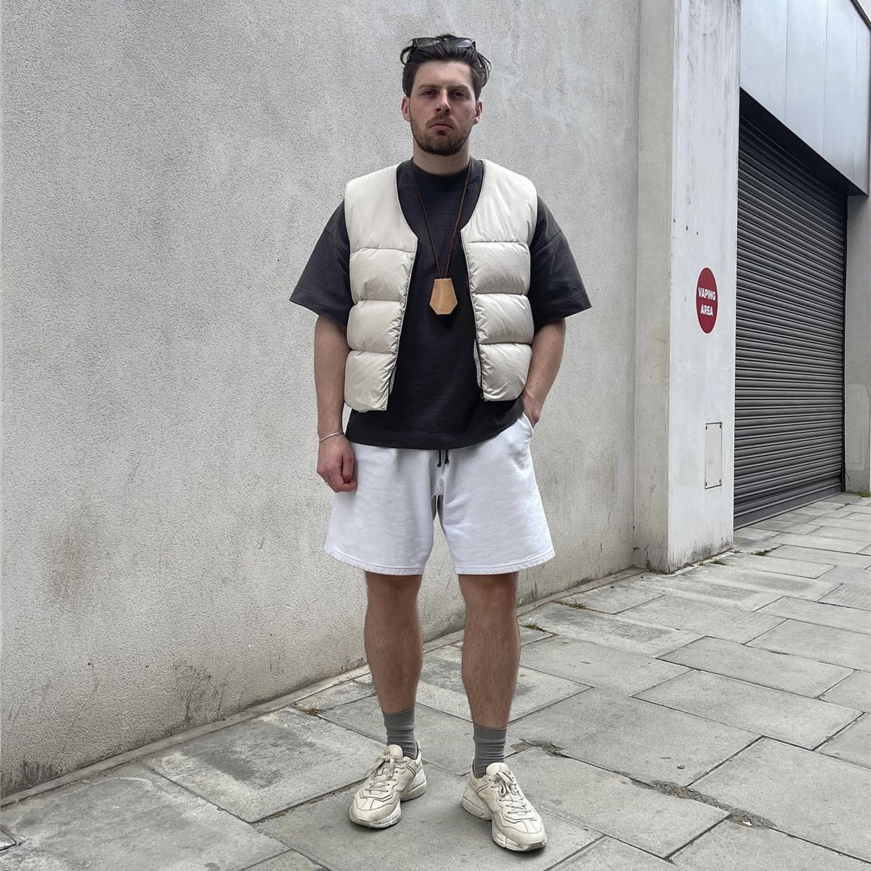 High street Cole Buxton otoño y el invierno retro versátil casual suelta algodón de los hombres las mujeres mismo chaleco chaqueta