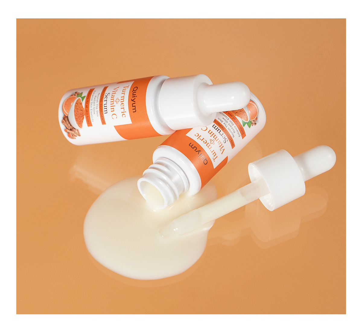 quiyum cross-border new Product Turmeric Vitamin c Essence 17ml for hydrating, moisturizing and nourishing, in stock from the manufacturer undefined