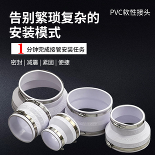 Fresh Air Variable Diameter Soft Joint Large and Small Head Duct Fan Fresh Air Fan Exhaust Fan Ventilation Fan Connection Pvc Pipe Soft Joint