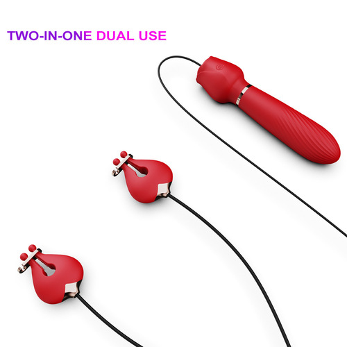 Hot-selling vibrating breast clamp, rose vibrator, AV stick, massage stick for women, female body masturbation device, female vibrator