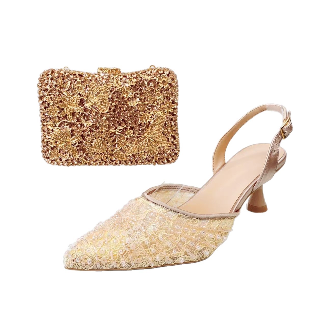 Designer Summer Stiletto Sandals Women's Ethereal Lace Pointed Toe Shoes With Rhinestones Italian Style For Weddings_voghion.com