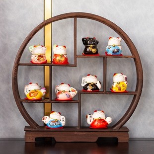 Small Fortune Cat Ornaments Ceramic Entrance Wine Cabinet Fortune Cat Home Ornaments Cross-border E-Commerce Explosions Crafts