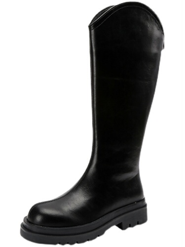 Plus-size, curvy girls: extra-wide, tall boot style with widened and roomier design—perfect for thigh-high, oversized women's boots in sizes 41–43.