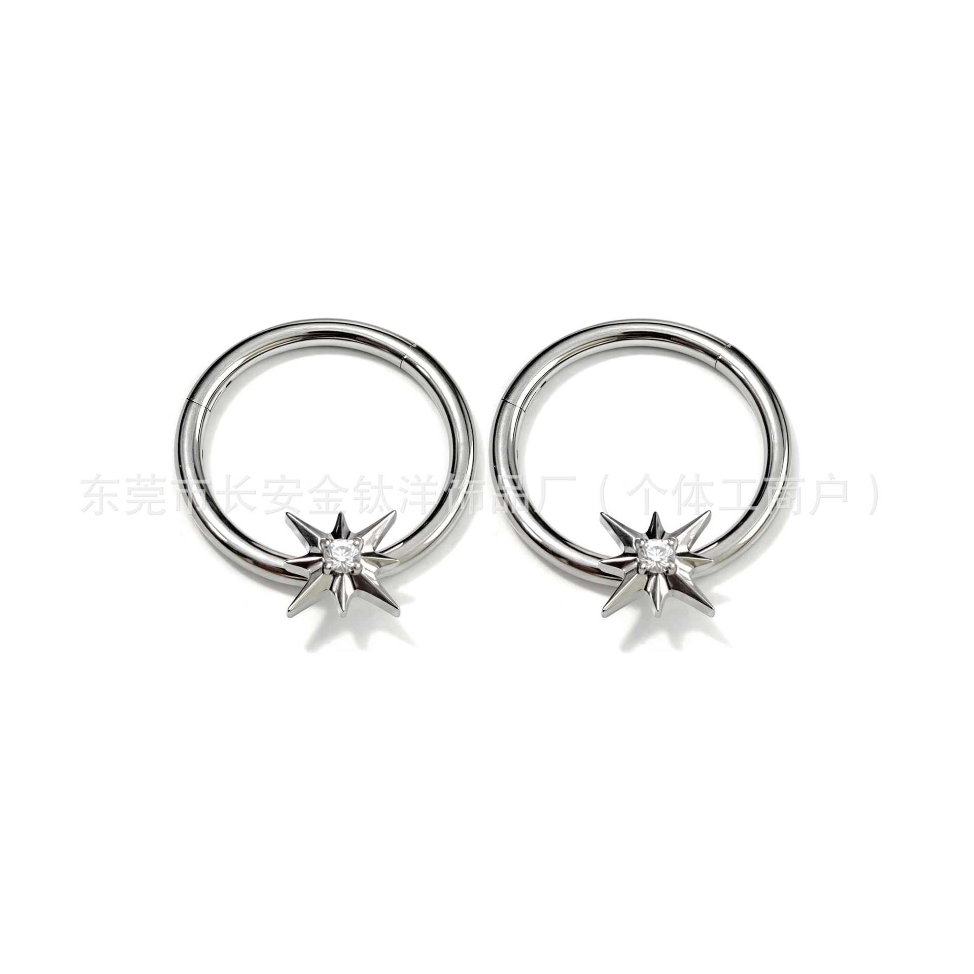 Pointed titanium steel lip stud product view