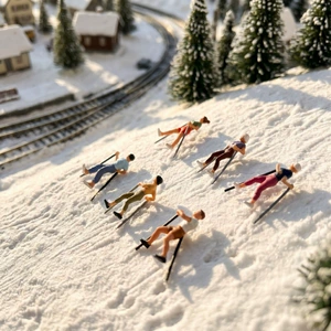 Мини-фигурки спортсменов 1:87 для макета набор