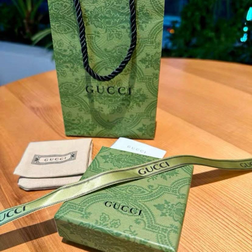 古家绿色复古花纹戒指空盒古奇项链盒天地盖包装礼盒收纳盒复古风