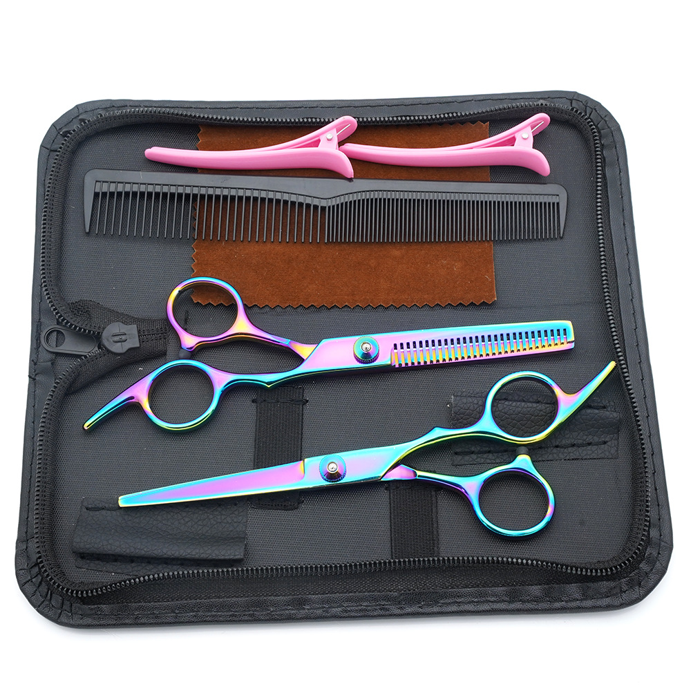 Estilista profesional, tijeras de corte de pelo, corte de pelo, corte de pelo, corte de pelo, corte de dientes fino, juego de corte de belleza con flequillo especial para peluquero