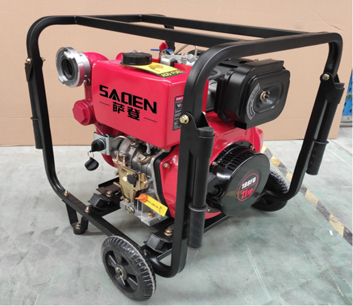 萨登 2,5-дюймовый вакуумный самовсасывающий дизельный водяной насос, подходящий для ручных противопожарных соединений и небольшого дренажа чистой воды.