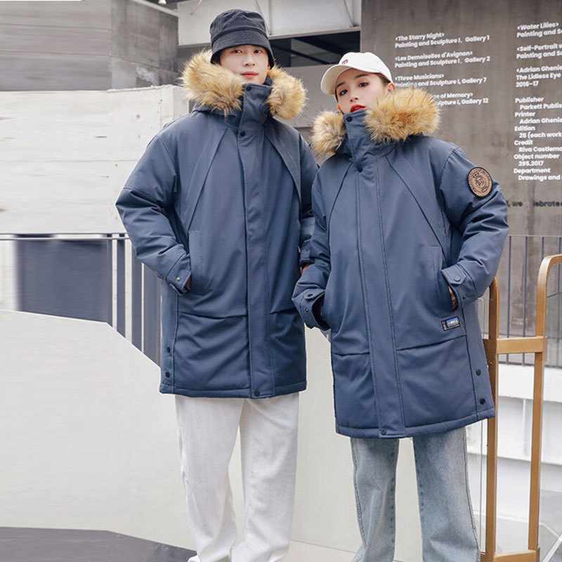 Chaqueta de plumón al por mayor para hombres y mujeres mismo invierno abrigo a prueba de frío pato blanco abajo Chaqueta ligera de estilo coreano chaqueta de plumón al por mayor