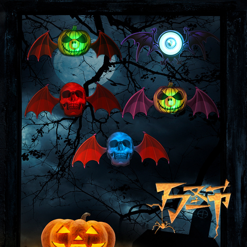 Más de nuevo Bat Halloween noche luz 5 sets luminoso colorido murciélago decoración de Halloween