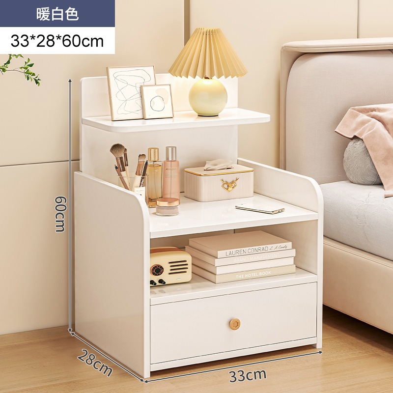 Mesita de noche pequeña, simple, moderna, habitación de alquiler, armario pequeño junto a la cama, armario de almacenamiento, dormitorio doméstico, estante de cabecera