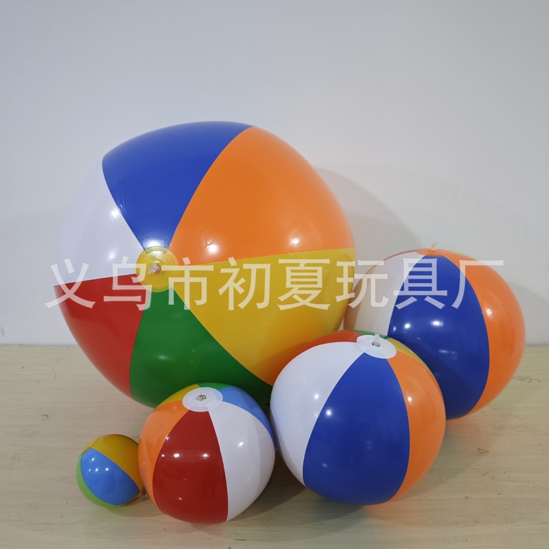 クロスボーダー現物インフレータブルカラービーチボール6色ボールPVC広告ボールインフレータブル玩具ボールプール水遊びボール|undefined