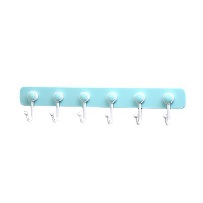 Factory direct sales household single row door rear hook simple multi-functional 360° rotating kitchen and bathroom 6 hooks