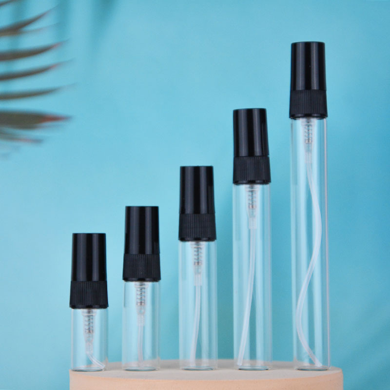 Suministro de botella de spray transparente 2ml3ml5ml10ml perfume de vidrio sub-botella pequeña botella de muestra sub-contenedor productos