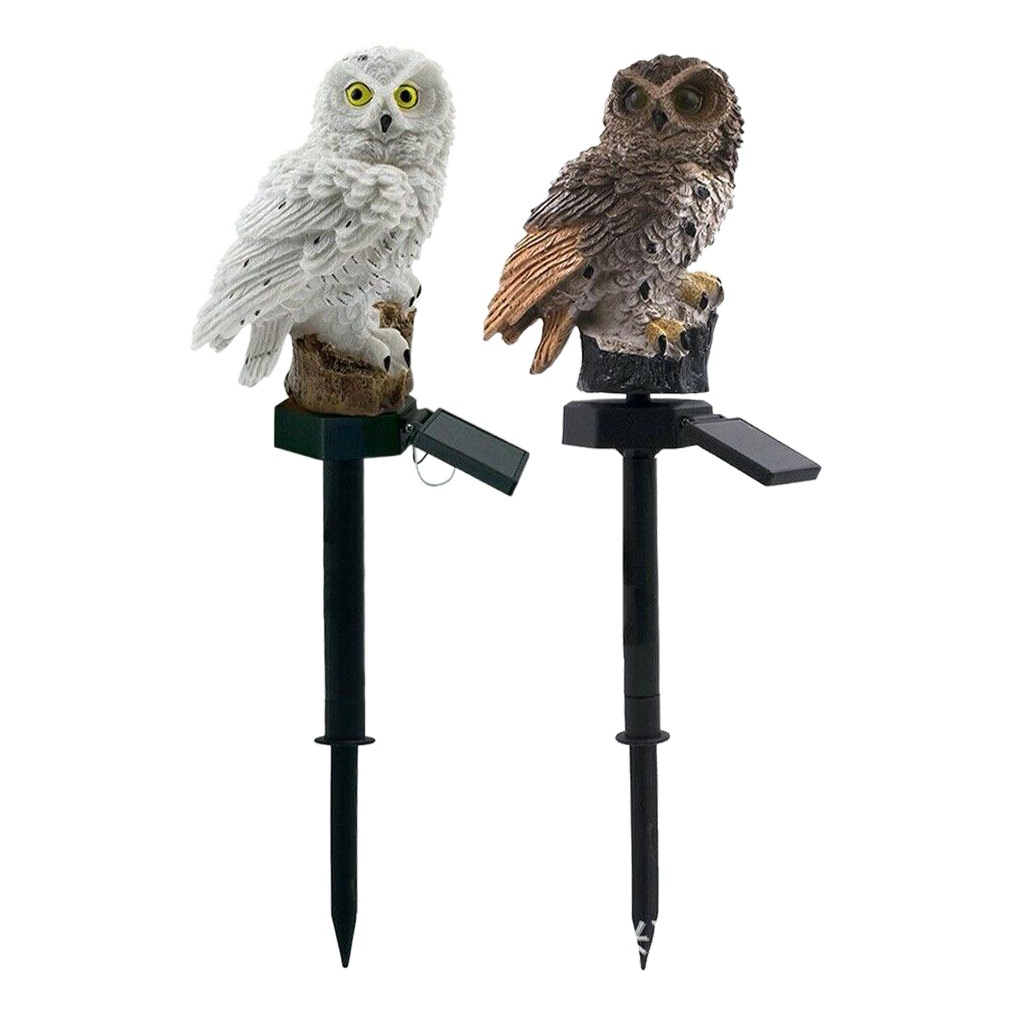 Comercio electrónico transfronterizo búho solar plug-in lámpara resina artesanía jardín césped al aire libre jardín Lámpara decorativa