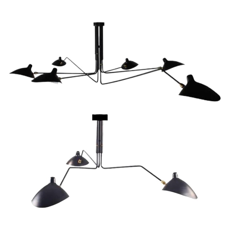 Lámpara de techo de garra danzante al por mayor Sala de exposiciones personalizada Lámpara de pico de pato Candelabro creativo Lámpara de araña de sala de estar de hierro forjado