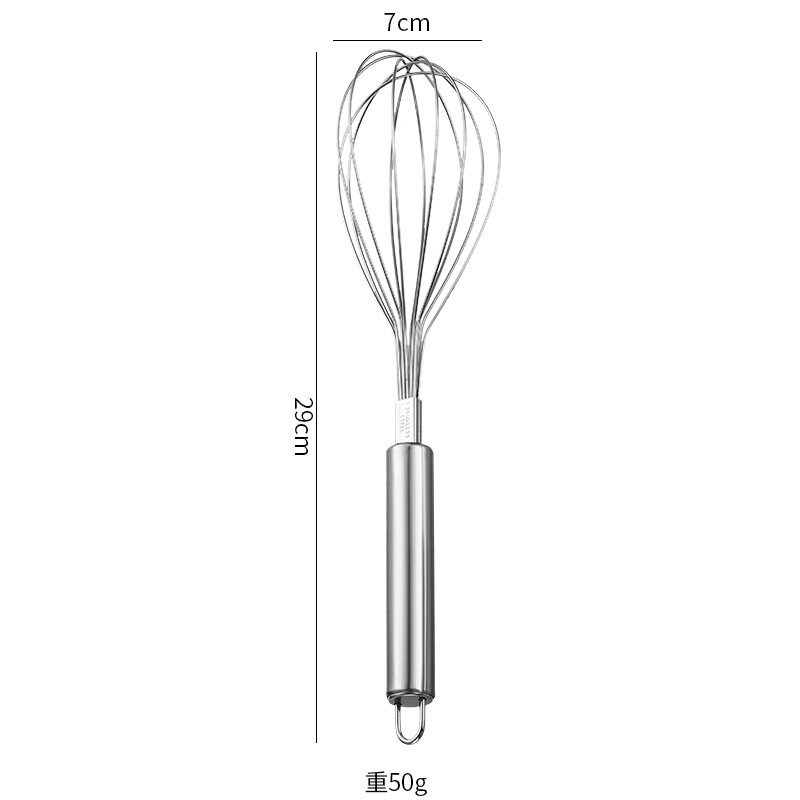 Batidor de Huevo Manual 304 de Acero Inoxidable, Antideslizante, para Repostería y Cocina