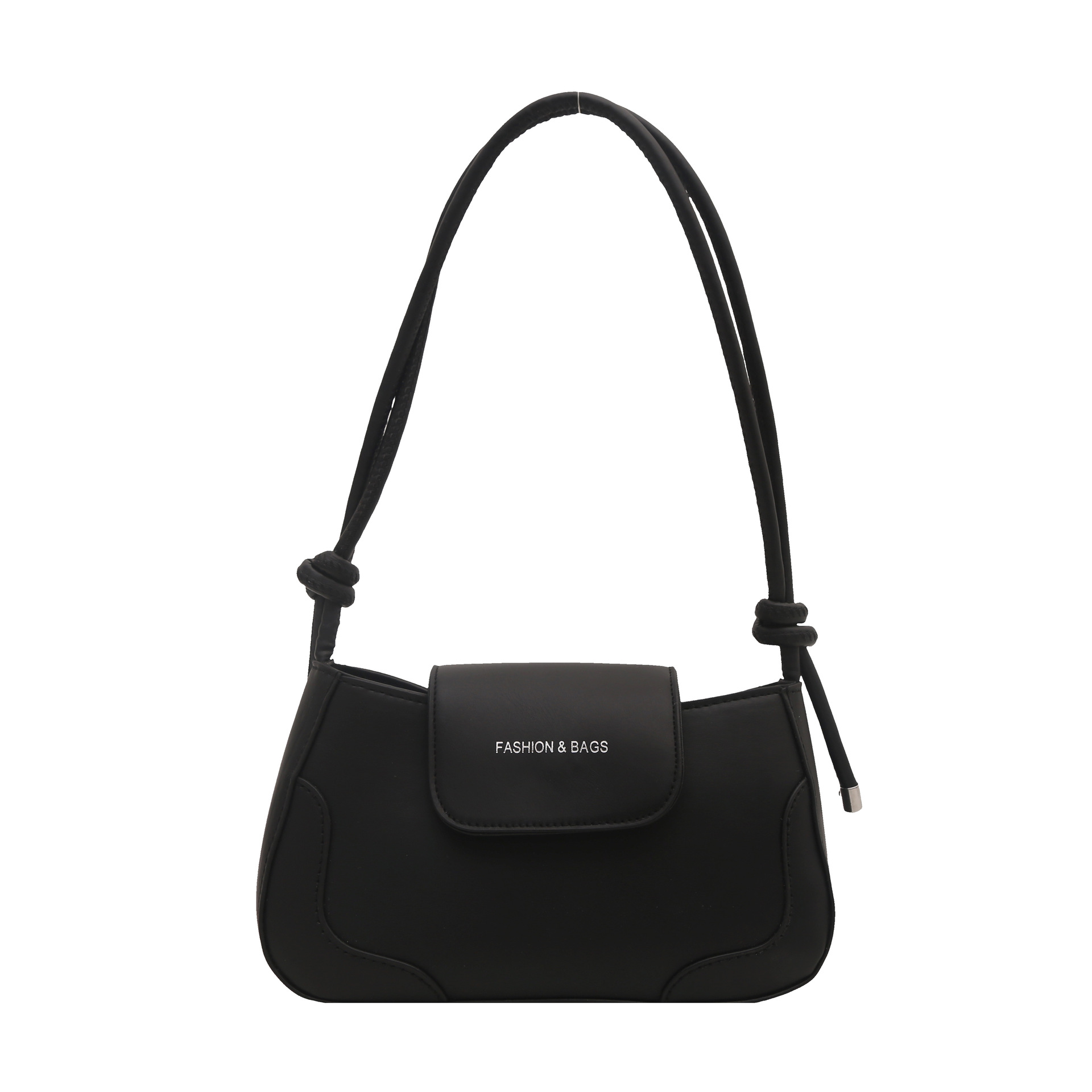 Bolsa de brazo de color sólido para mujeres 2024 invierno nuevo estilo de moda textura casual bolso de hombro estilo exterior simple bolso de moda