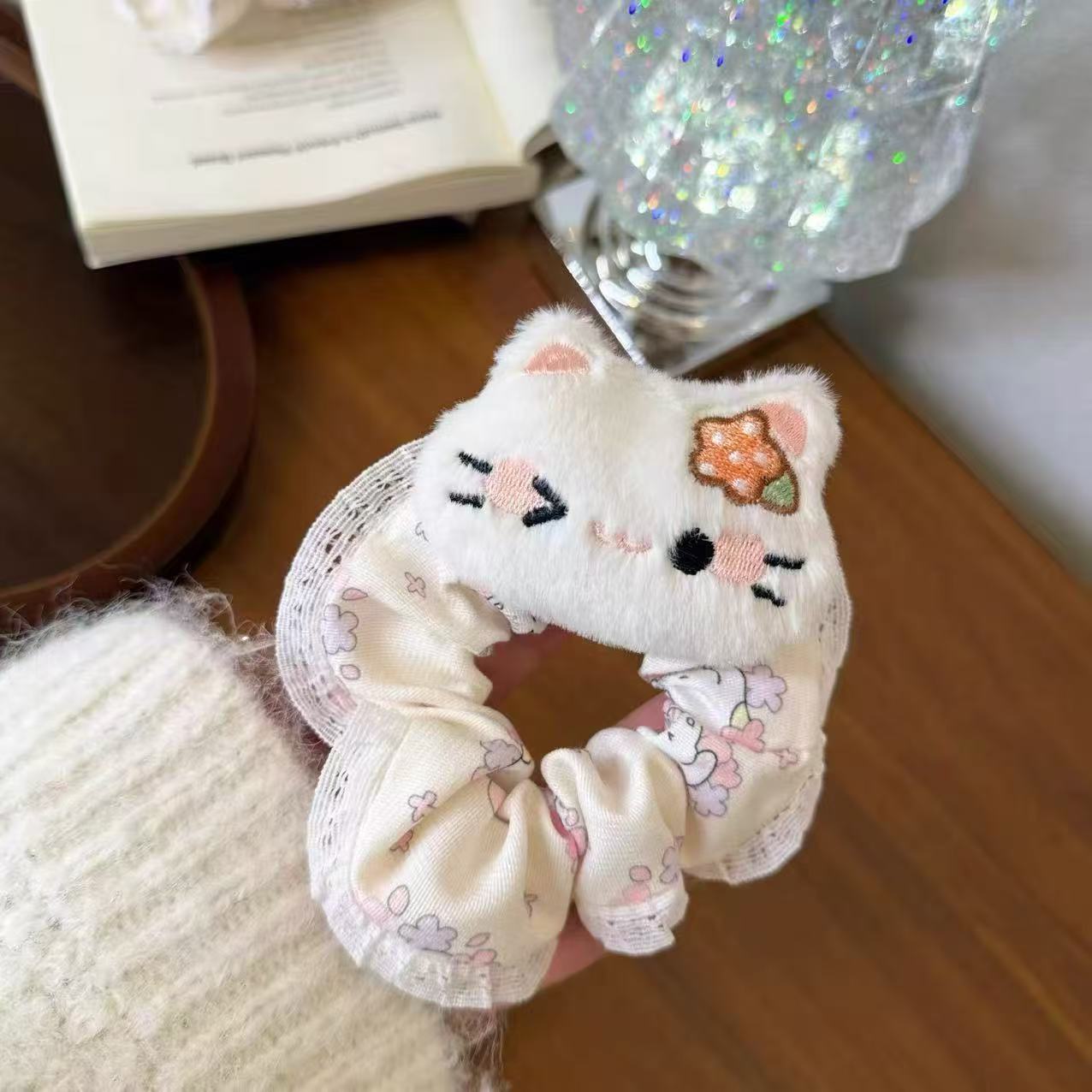 KT 작은 꽃 머리끈