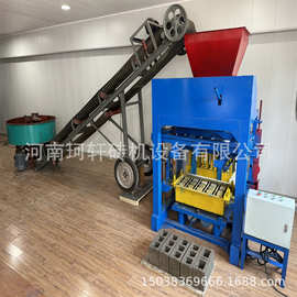 产量高的4-40半自动料斗制砖机生产线 稳定性强的空心水泥砖机