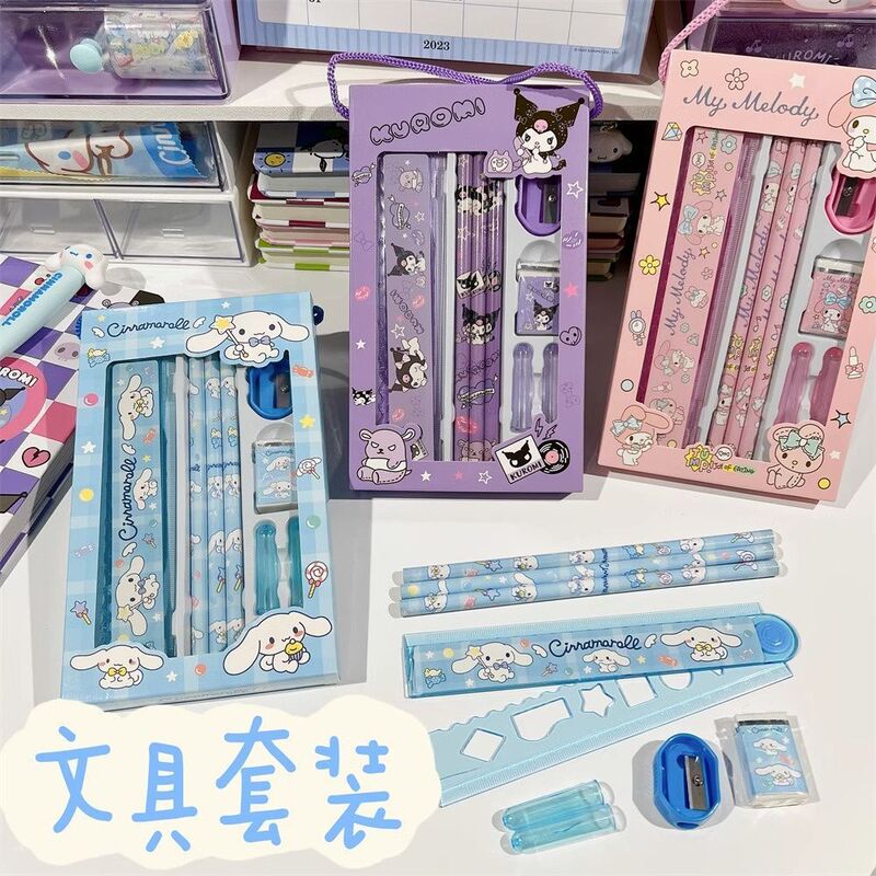 Cute Cartoon Themed Stationery Set Student Blind Box Eraser Pencil Sharpener Gift Box Pencil Back-To-School Gift Pack Cute Cartoon Themed Stationery Set Student Blind Box Eraser Pencil Sharpener Gift Box Pencil Back-To-School Gift Pack