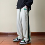 Мужские флисовые зимние спортивные штаны, оверсайз, увеличенная толщина