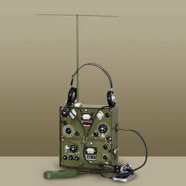 复古老式电报机模型铁艺老式仿无线电台发报机摆件老物件装饰道具