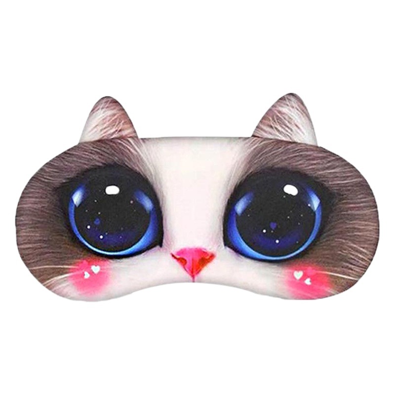 Fábrica en stock al por mayor de dibujos animados animal frío y caliente comprimir máscara de ojo sueño sombreado máscara de ojo transfronterizo hielo comprimir máscara de ojo