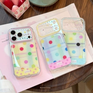 多巴胺拼贴鎏金苹果18pm 手机壳iphone16pro透明14韩波点15适用17