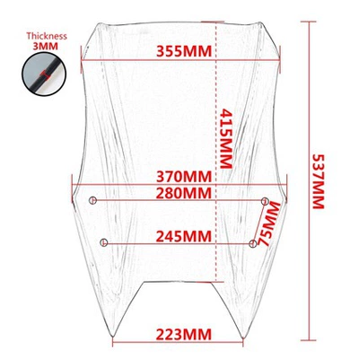 Adv 2017-2024 Modified – Motorcycle front windshield