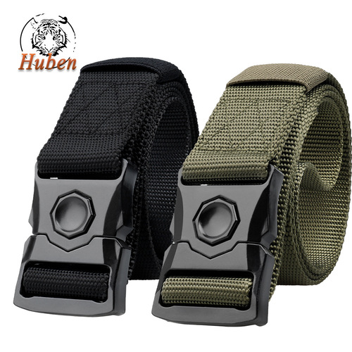 Cross-border hot selling Cobra tactical belt Men's imitation nylon casual belt Alloy buckle outdoor belt