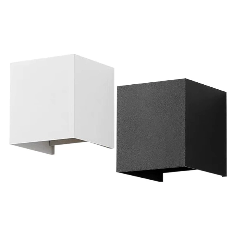 Производители оптовые светодиодные наружные водонепроницаемые настенные светильники современный минималистский квадратный гостиная спальня прикроватная лампа ручной регулировки освещения