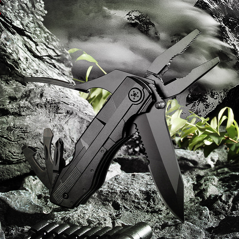 户外多功能单刀钳野营便携EDC工具便携折叠户外多用钳礼品工具刀