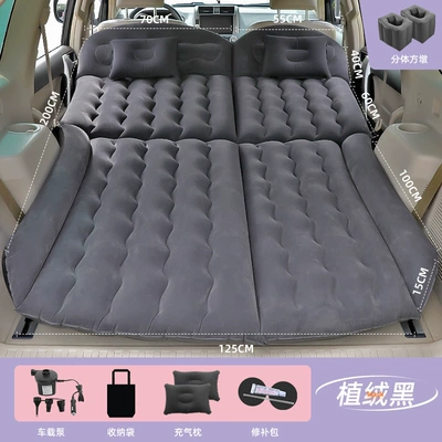 Vehicle-mounted inflatable bed | Bed - t-suv-black-split-square-pier